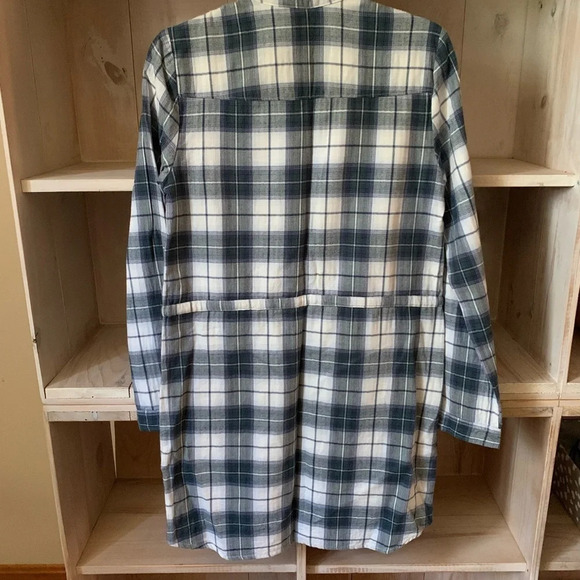 Abercrombie Plaid Tie Waist Tunic Dress - Picture 6 of 12